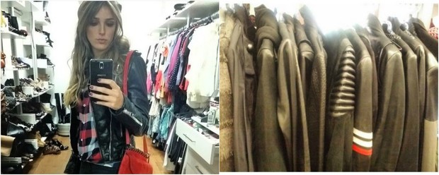 Rafa Brites é dona de uma coleção de jaquetas de couro ecológico: Tenho mais de 40 peças e de todos os tipos (Foto: Reprodução do Instagram)