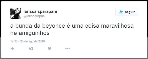 Internautas comentam bumbum de Beyoncé (Foto: Twitter / Reprodução)