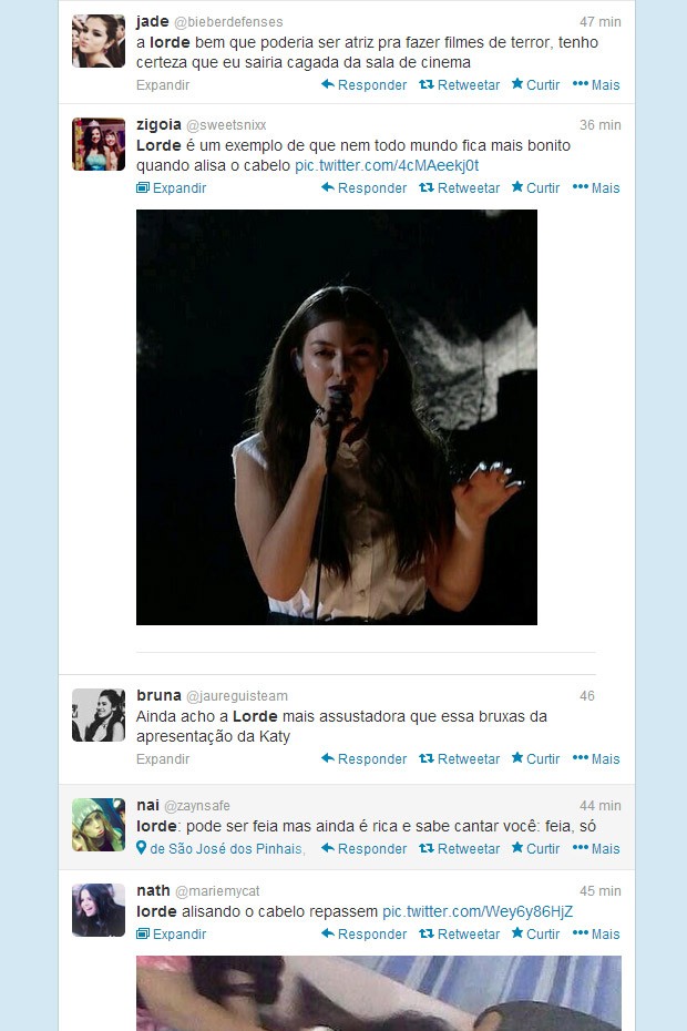 [Grammy] Lorde críticas (Foto: Twitter/Reprodução)