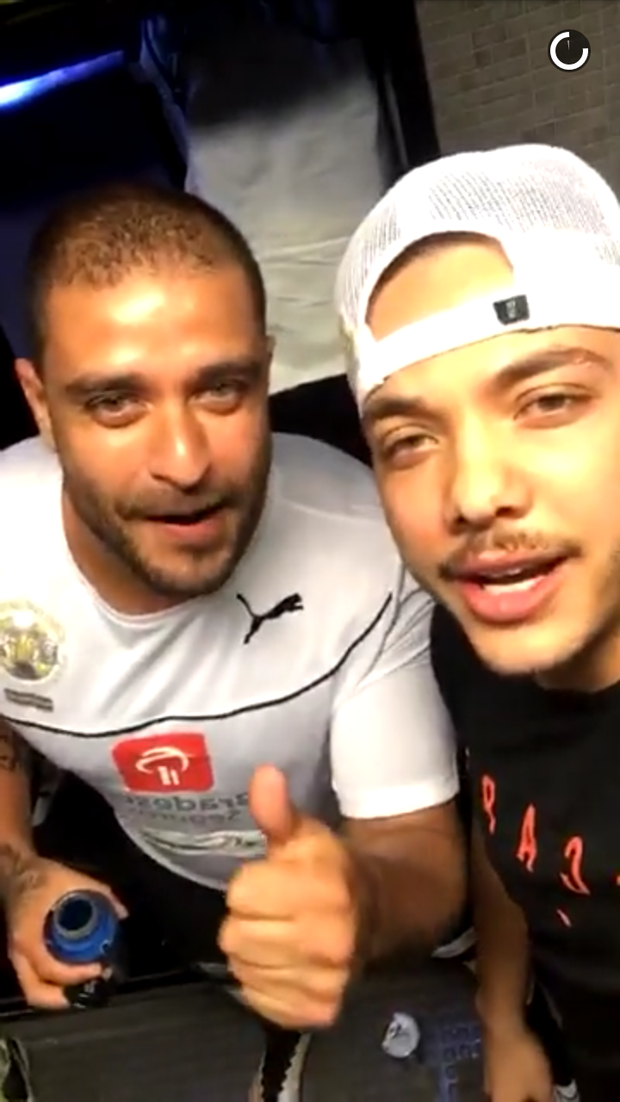 Diogo Nogueira e Wesley Safadão  (Foto: Snapchat / Reprodução)