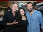 Marcello Novaes, Giovanna Lancellotti e Henri Castelli curtem a noite carioca