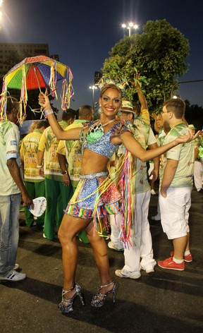Ana Paula Evangelista, rainha de bateria da mocidade (Foto: Divulgação / Thiago Mattos)