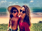 Rafa Justus aproveita praia com a mãe