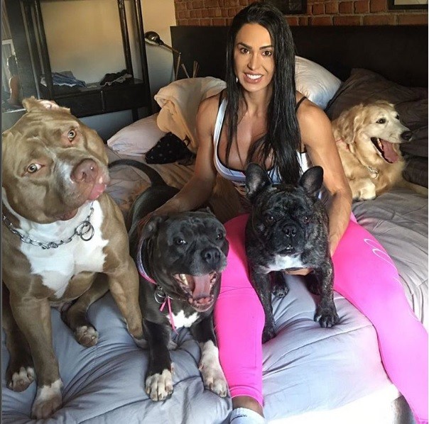 Gracyanne Barbosa  com seus cachorros (Foto: Reprodução/Instagram)