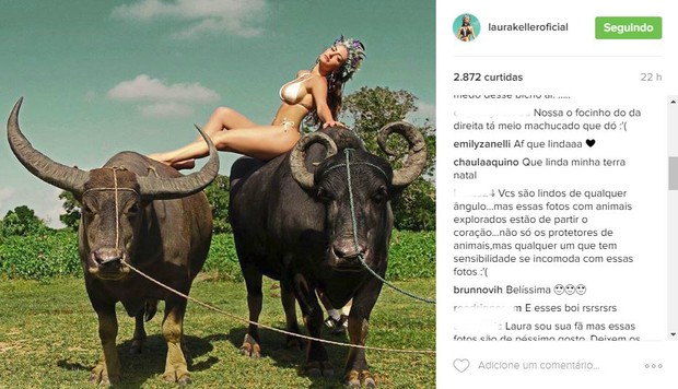 Laura Keller recebe críticas (Foto: Reprodução/Instagram)