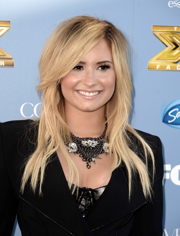 Demi Lovato em evento para promover a terceira temporada do ‘The X Factor’ em Los Angeles, nos Estados Unidos (Foto: Kevin Winter/ Getty Images/ AFP)