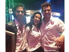 Scheila Carvalho usa short curtinho em festa com Fiuk e ex-BBB Cézar