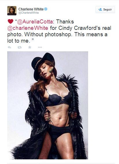 Cindy Crawford vira viral na web (Foto: Reprodução do Twitter)