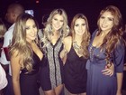 Ex-BBBs Talita, Tatiele, Tamires e Amanda Gontijo curtem balada juntas