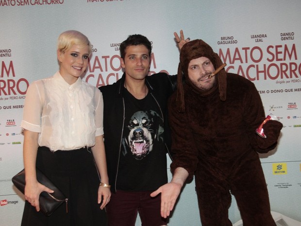 Leandra Leal, Bruno Gagliasso e Danilo Gentili no Festival do Rio (Foto: Isac Luz / EGO)