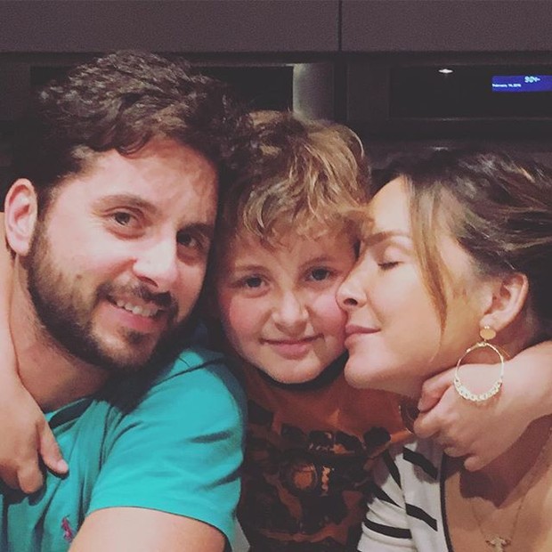 Claudia Leitte com o marido, Márcio, e o filho mais velho, Davi (Foto: Instagram)