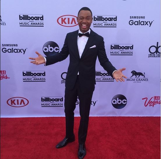 O apresentador Terrence J no tapete vermelho da Billboard Awards 2015  (Foto: Reprodução do Instagram)
