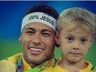 Neymar parabeniza o filho, Davi Lucca, pelo aniversário de 5 anos