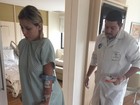 Vídeo: Andressa Urach faz sessão de fisioterapia em hospital