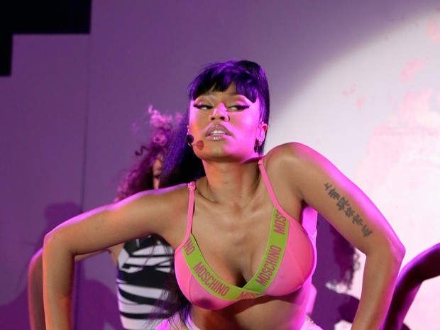 Nicki Minaj faz show em Las Vegas, nos Estados Unidos (Foto: Isaac Brekken/ AFP)