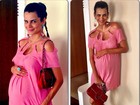 Fernanda Motta sobre gravidez: 'Olha o tamanho da minha barriga'