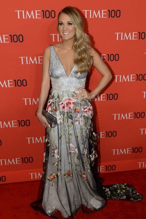 Carrie Underwood em festa em Nova York, nos Estados Unidos (Foto: Timothy A. Clary/ AFP)