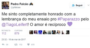 Comentário de Pedro Falcão no Twitter (Foto: Reprodução/Twitter)