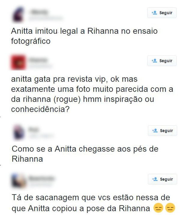 Comentários sobre Anitta  (Foto: Reprodução)