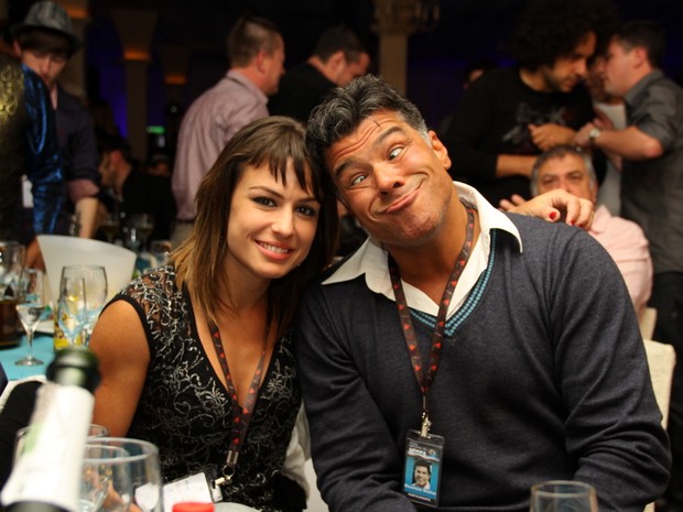 Maurício Mattar com a namorada, Bianca Andrade, em prêmio de música em Canela, Rio Grande do Sul (Foto: Graça Paes/ Foto Rio News)