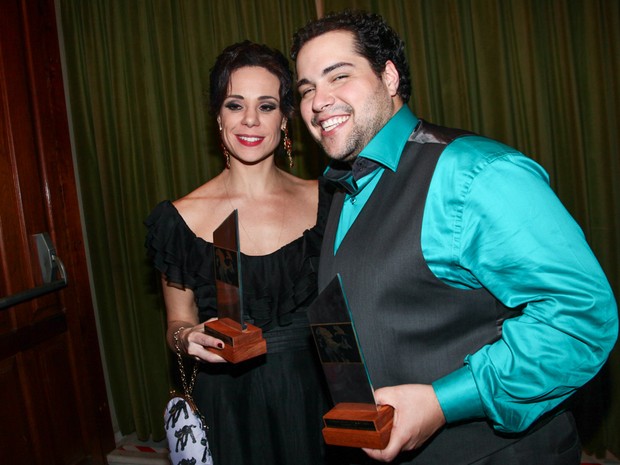 Vanessa Gerbelli e Tiago Abravanel em prêmio de teatro em São Paulo (Foto: Manuela Scarpa/ Foto Rio News)