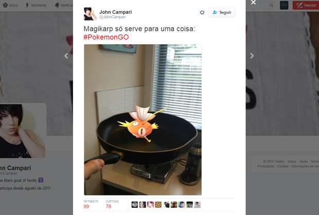 Memes de Pokémon Go no Twitter (Foto: Reprodução/Twitter)