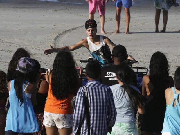 Justin Bieber em um resort em Punta Chame, no Panamá (Foto: Carlos Jasso/ Reuters)