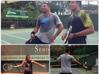 Ronaldo Fenômeno joga tênis com a namorada: 'Esperando pelo duelo'