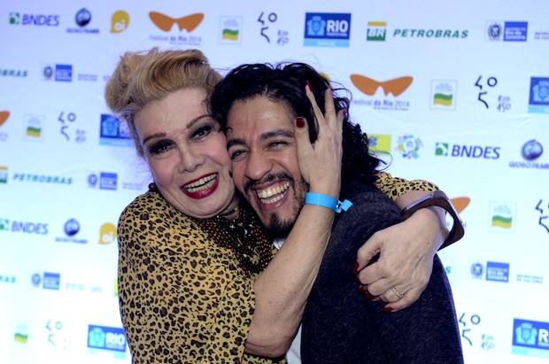 Rogéria e Jean Wyllys em evento de cinema no Rio (Foto: Roberto Teixeira/EGO)
