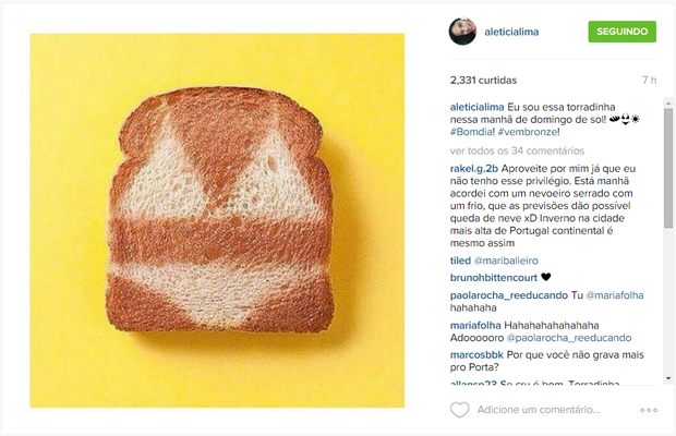 Leticia Lima brinca em post no Instagram (Foto: Reprodução)