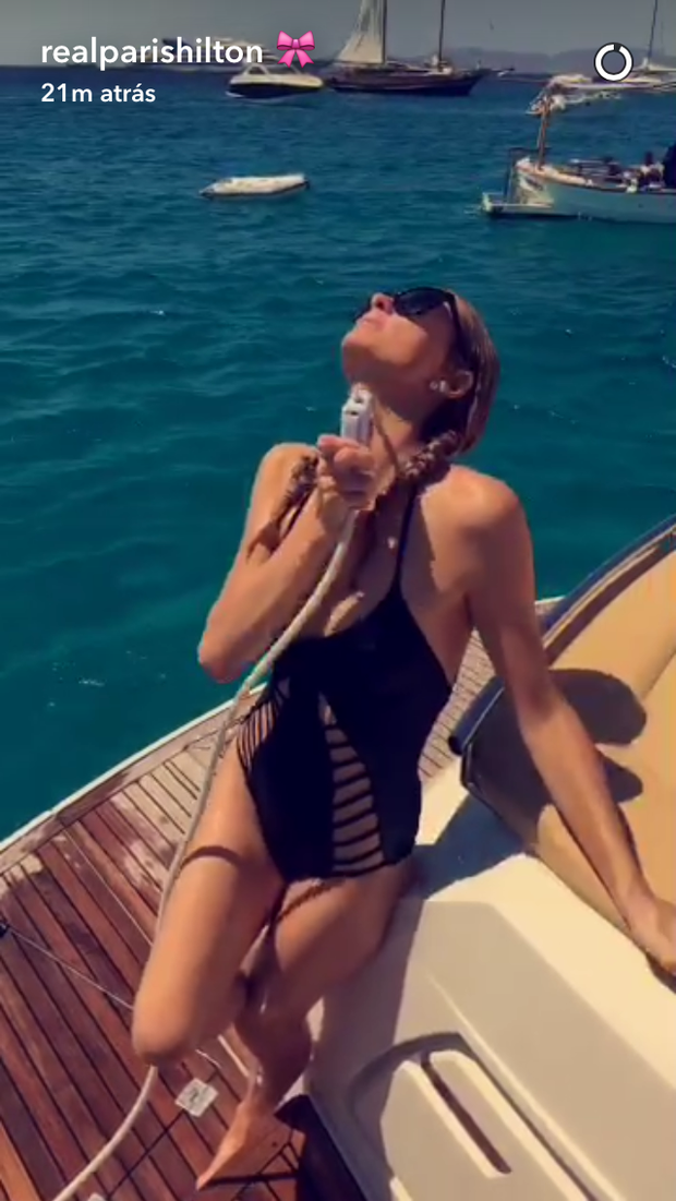 Paris Hilton (Foto: Reprodução / Snapchat)
