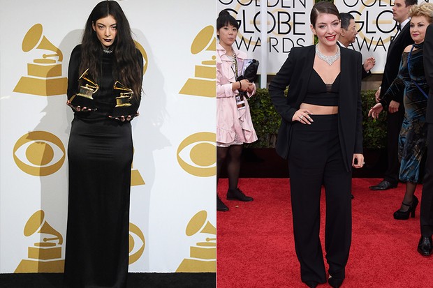Globo de Ouro 2015 - Lorde  -Antes e Depois (Foto: Agência AFP - Agência Getty Images)