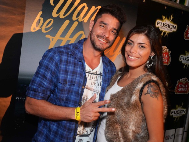 Ex-BBBs Diego e Franciele em festa no Rio (Foto: Ari Kaye/ Divulgação)