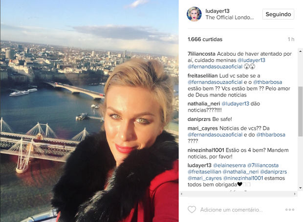 Ludmila Dayer responde fãs sobre atentado (Foto: Reprodução / Instagram)
