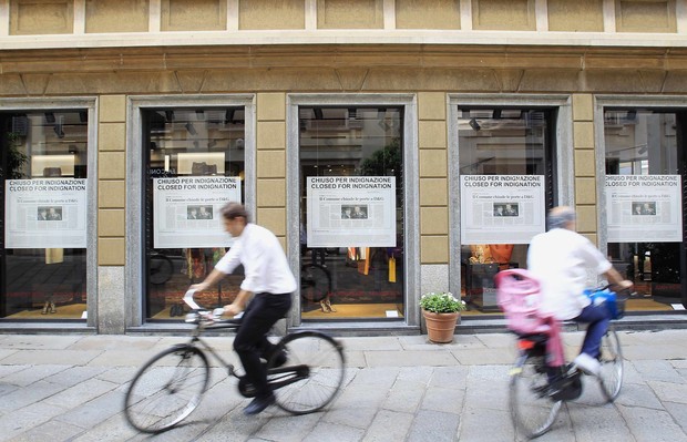 Fachada de loja da Dolce &amp; Gabbana em Milão, Itália (Foto: Reuters / Agência)