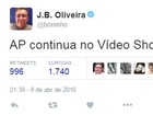 Boninho anuncia no Twitter que Ana Paula Renault seguirá no 'Vídeo Show'
