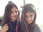 Vera Viel posta a foto das filhas Clara e Maria em dia de beleza