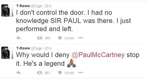 Tyga se defende nas redes sociais (Foto: Reprodução/Twitter)