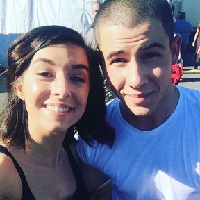Nick Jonas e a cantora Christina Grimmie (Foto: Instagram/ Reprodução)