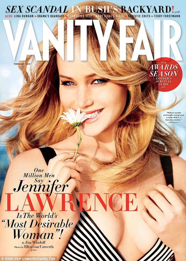 Jennifer Lawrence na capa da Vanity Fair (Foto: Reprodução)