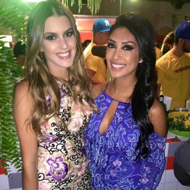 Ex-BBBs Angela e Amanda em festa em São Paulo (Foto: Instagram/ Reprodução)