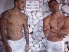 David Brazil mostra foto de Yuri e Felipe Tito enrolados em toalha