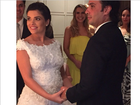 Lá vem a noiva: Vanessa Giácomo se casa com vestido branco curtinho
