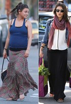 Confortável e elegante: veja o estilo de Mila Kunis durante a gravidez