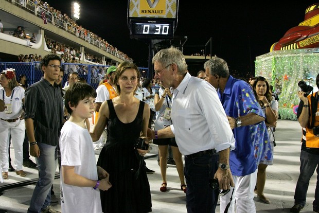 Harrison Ford e Calista Flockhart (Foto: Kadu Ferreira / AgNews)