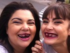 Fabiana Karla se diverte ao postar foto com dentes sujos de açaí