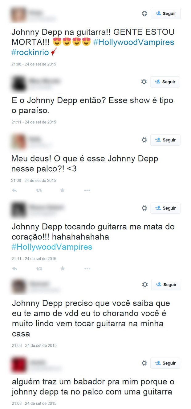 Fãs comentam performance de Johnny Depp no Rock in Rio (Foto: Reprodução / Twitter)