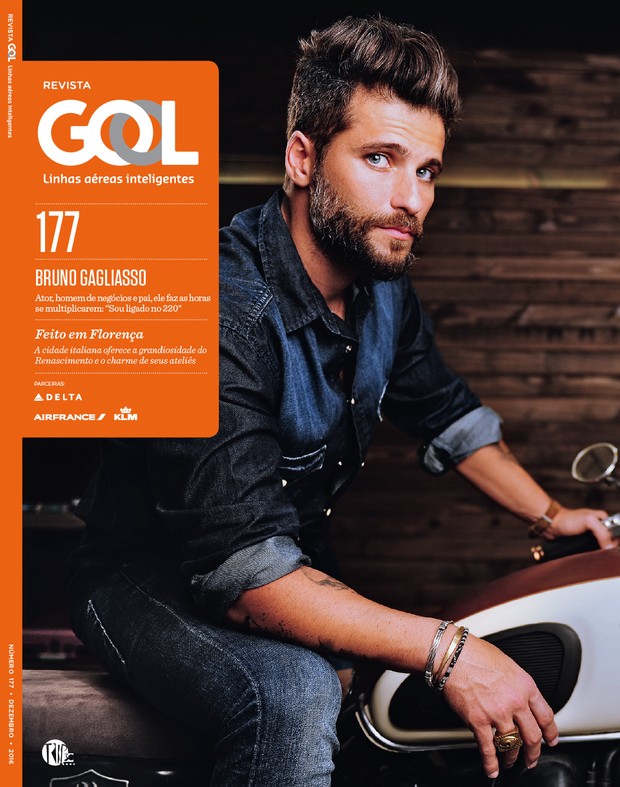 Bruno Gagliasso na capa da revista da Gol (Foto: Daniel Aratangy/Revista Gol Linhas Aéreas Inteligentes/Divulgação)
