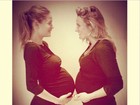 Doutzen Kroes compara barriguinha de grávida com a da amiga