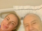 Marilene Saade posa com Stênio Garcia no hospital: 'Sempre juntos'